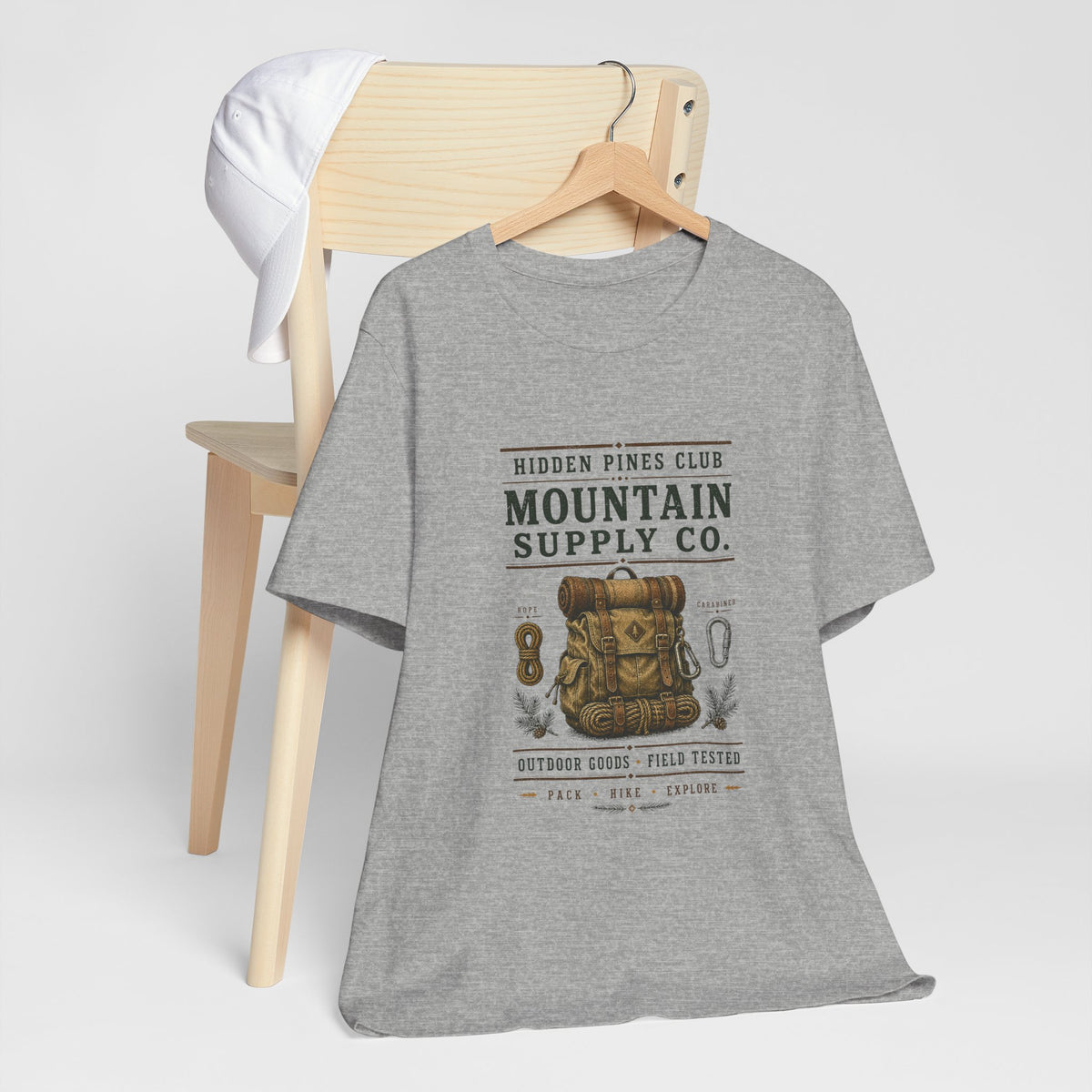 Mountain Supply Co. Outdoor T-Shirt | Vintage Hiking & Camping Backpack Tee