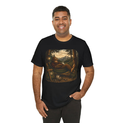 Relaxing Bigfoot Camping T-Shirt | Vintage Nature Adventure Tee