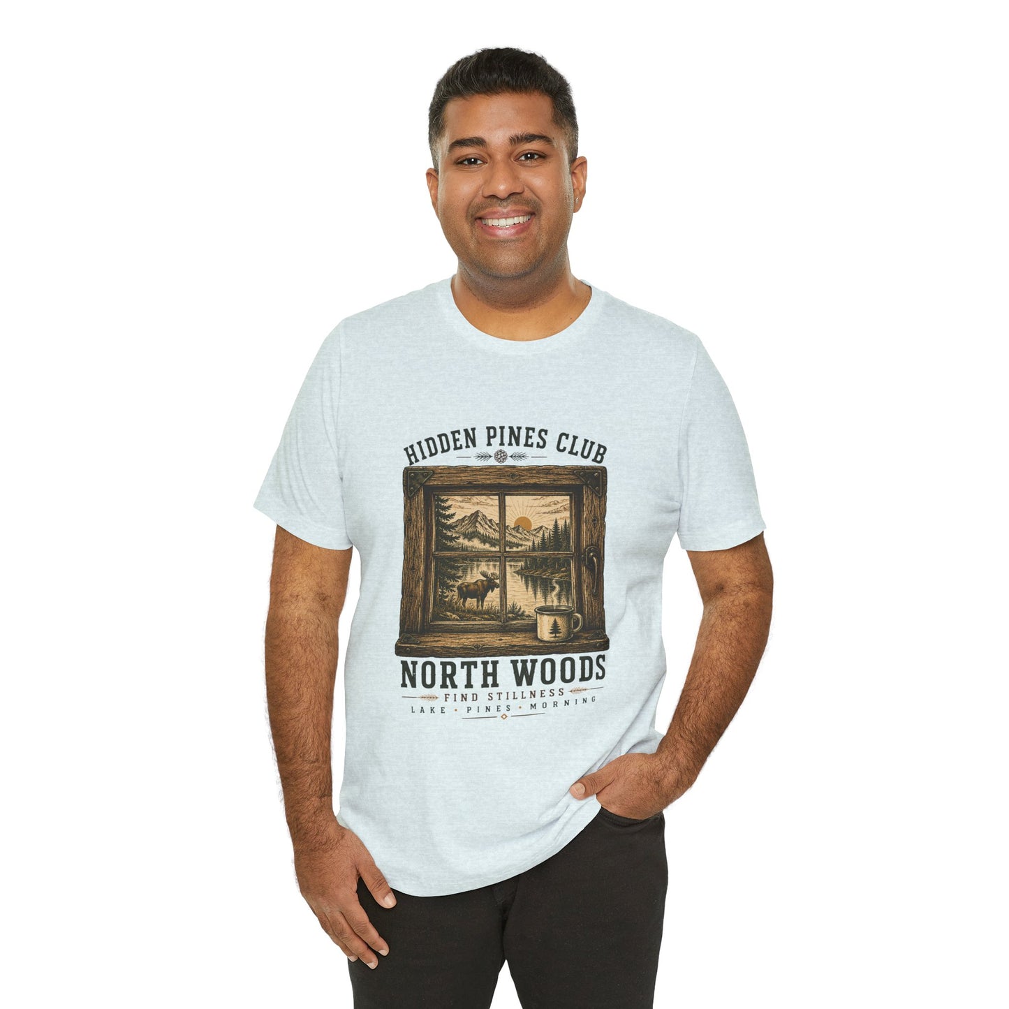 North Woods Vintage Outdoor T-Shirt | Cabin & Lake Nature Graphic Tee